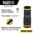 Klein Tools 66075 Flip Impact Socket, 11/16" X 5/8" - Ace Tool Group - Klein