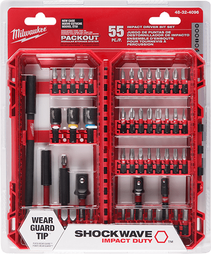 Milwaukee 48-32-4096 SHOCKWAVE Impact Duty Driver Bit Set - 55PC - Ace Tool Group - Milwaukee