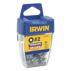 Irwin 4935103 Torsion #2 Square Recess Insert Bit 1" Oal 20 Pc. Bulk Container - Ace Tool Group - Irwin