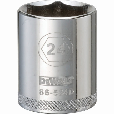 Dewalt DWMT86524OSP 6 Point 1/2'' Drive Socket 24 Mm - 4 Pack - Ace Tool Group - DeWalt