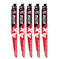 Milwaukee 48-00-7552 9" 5 TPI AX™ w/NITRUS™ Carbide Teeth SAWZALL® Blade for Wood with Nails 5PK - Ace Tool Group - Milwaukee