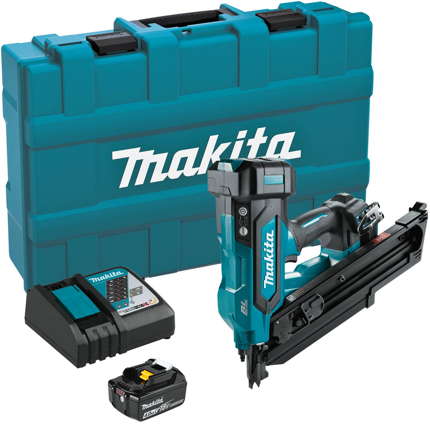 Makita XNB07M1 18V LXT® Lithium-Ion Brushless Cordless 30º Clipped Head 3-1/2" Framing Nailer Kit (4.0Ah)