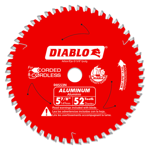 Diablo Tools 5-7/8" X 52-Teeth Saw Blade For Medium Aluminum - Ace Tool Group - Diablo