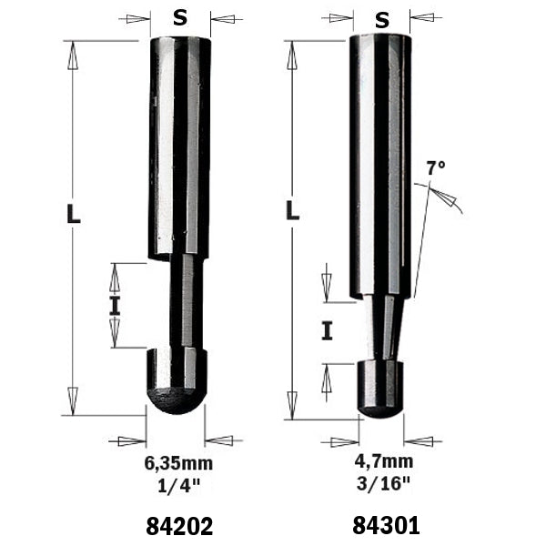 CMT 84301 Solid Carbide Laminate Trimmer Bit, 1/4-inch - Ace Tool Group - CMT