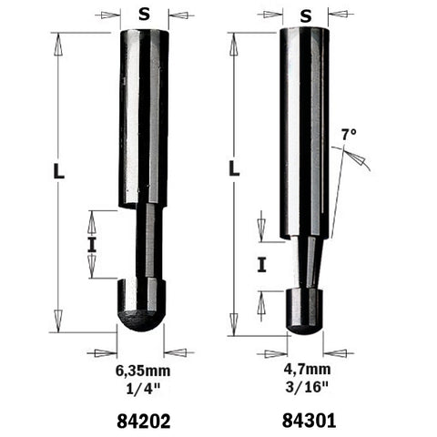 CMT 84301 Solid Carbide Laminate Trimmer Bit, 1/4-inch - Ace Tool Group - CMT