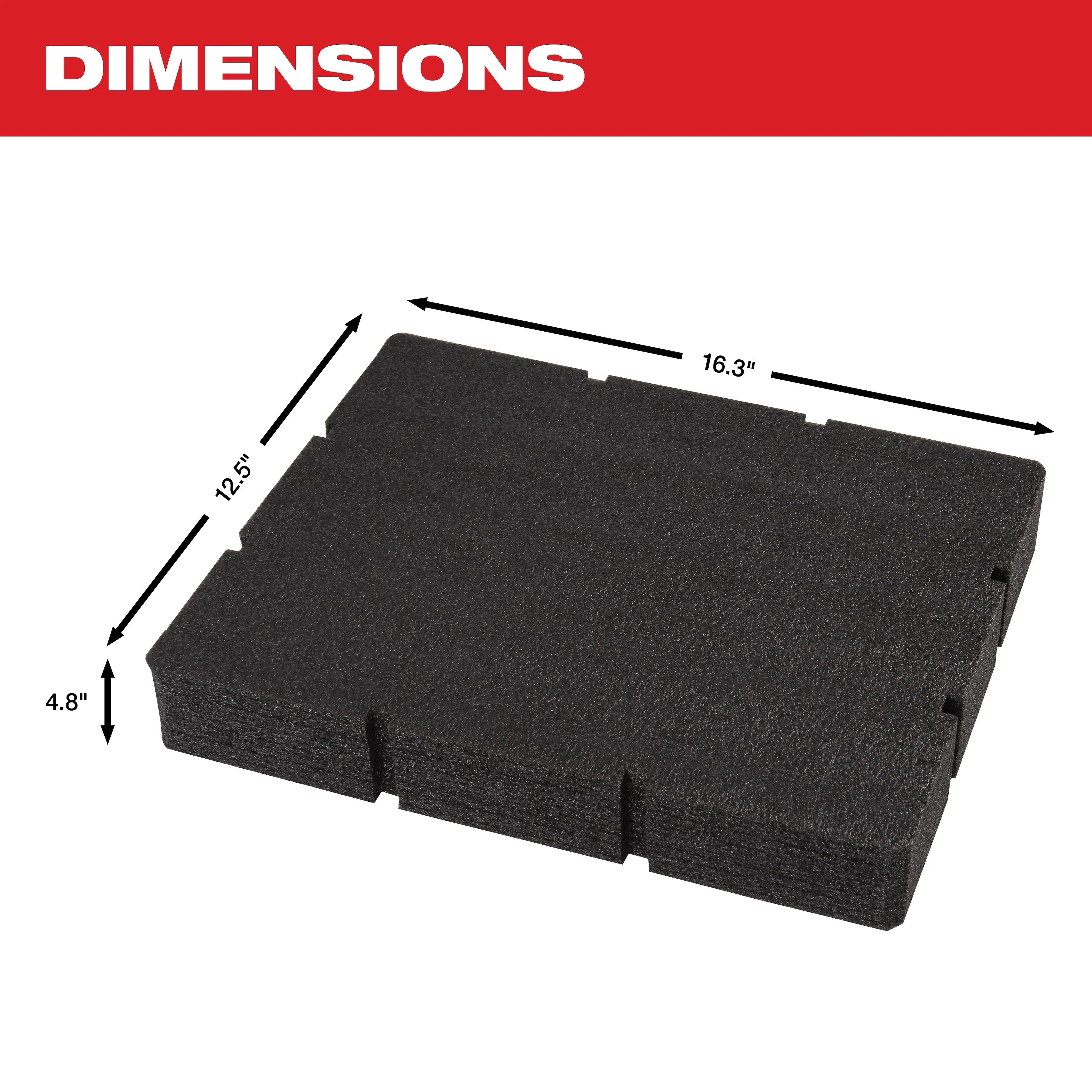Milwaukee 48-22-8452 Customizable Foam Insert for PACKOUT  Drawer Tool Boxes - Ace Tool Group - Milwaukee