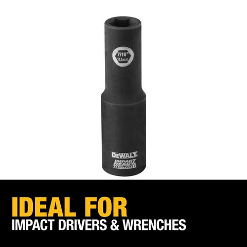 Dewalt Dw22852 7/16 In. Deep Impact Ready Socket 1/2 In. Drive - Ace Tool Group - DeWalt