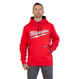 Milwaukee 352R-S Midweight Pullover Hoodie - Logo Red S - Ace Tool Group - Milwaukee