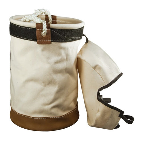 Klein 5104VT Leather Bottom Bucket with Top - Ace Tool Group - Klein