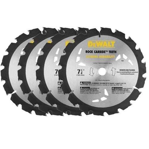 Dewalt Dw3591B10 7-1/4" 18T Rock Carbide (Bulk 10 Display) - Ace Tool Group - DeWalt