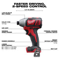 Milwaukee 2657-20 M18 2-SPEED IMPACT DRIVER - BARE TOOL - Ace Tool Group - Milwaukee