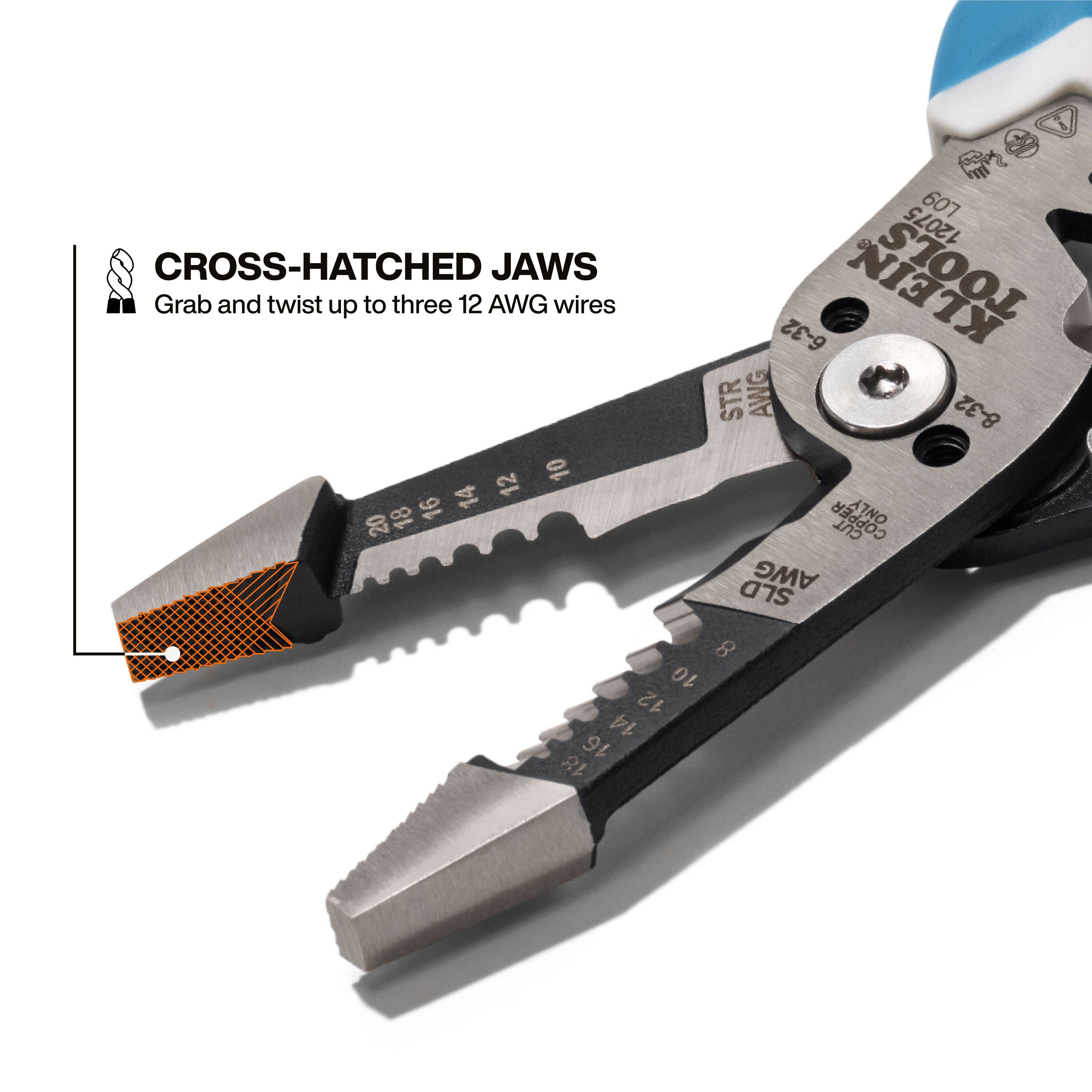 Klein 12075 Slim Forged Wire Stripper/Cutter, Straight Handle