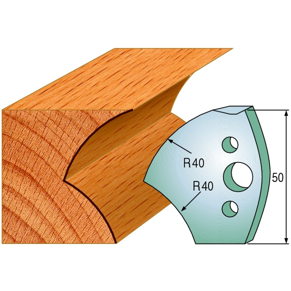 CMT 690.550 Pair of Profiled Knives for Shaper Cutters - Ace Tool Group - CMT