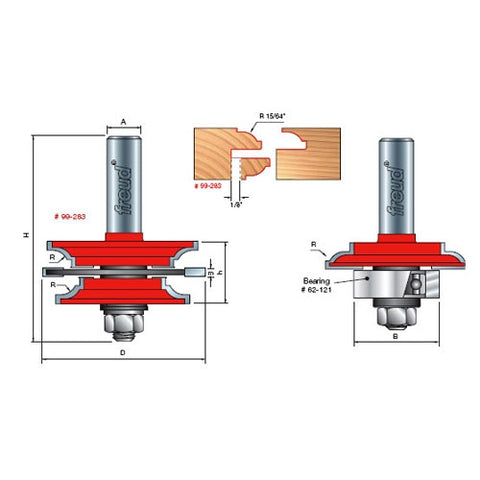 Freud Tools 2-3/8" (Dia.) Recoverable Bead Glass Door Bit Sets - Ace Tool Group - Freud