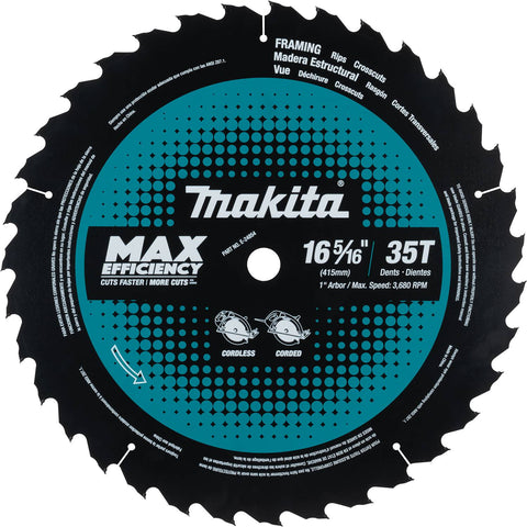 Makita  E-24854 16?5/16" 35T Carbide?Tipped Max Efficiency Circular Saw Blade - Ace Tool Group - Makita