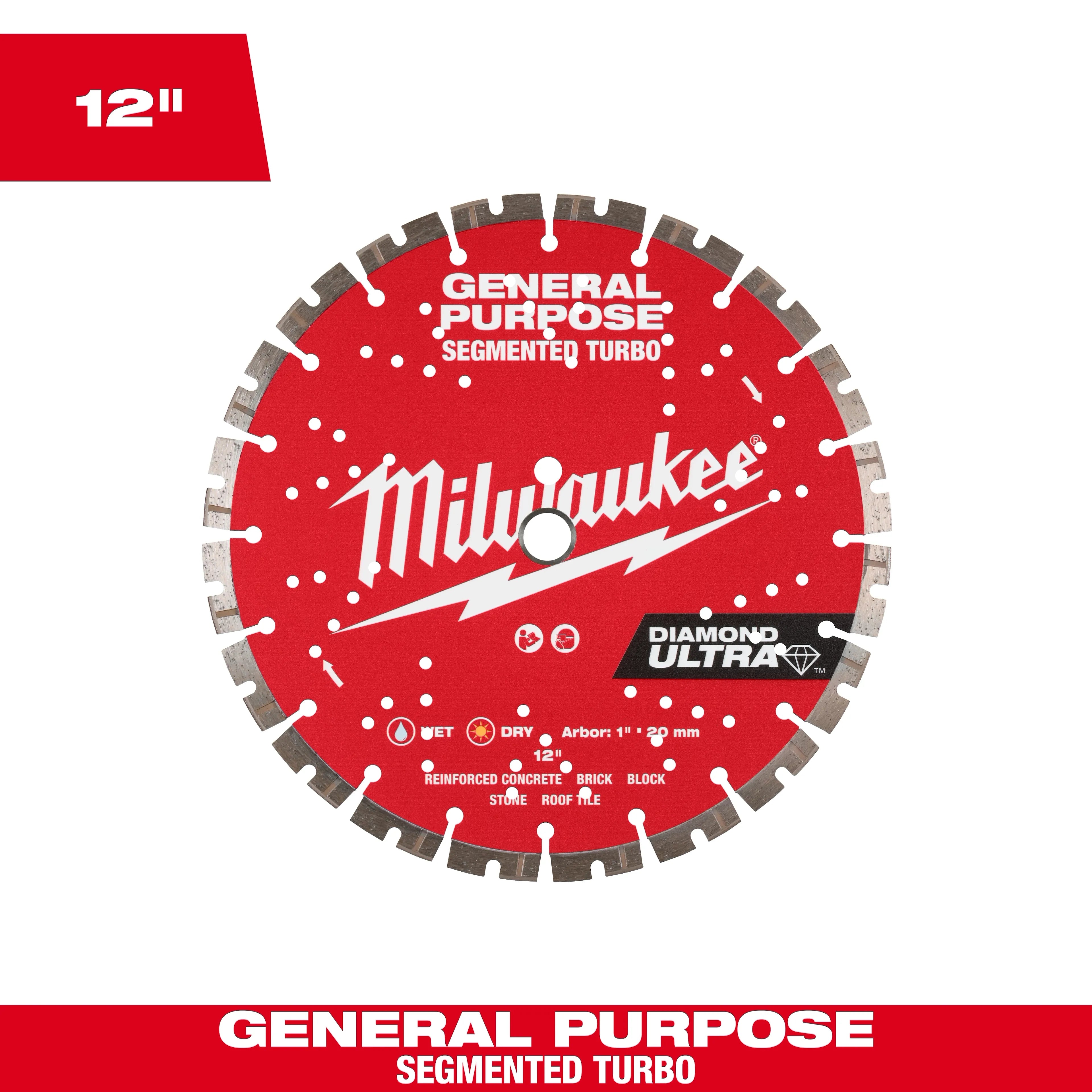 Milwaukee 49-93-7535 12" Diamond Ultra Segmented Blade - Ace Tool Group - Milwaukee