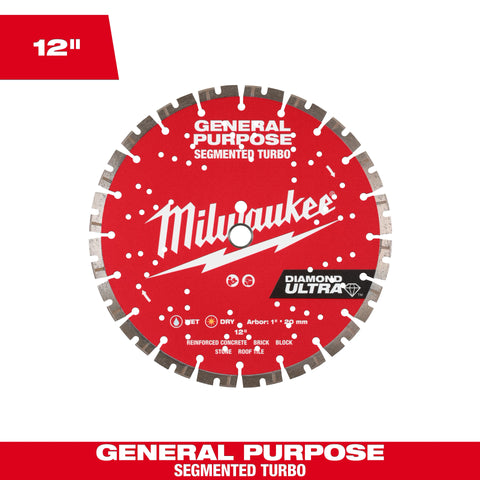 Milwaukee 49-93-7535 12" Diamond Ultra Segmented Blade