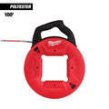 Milwaukee 48-22-4195 100' Polyester Fish Tape w/ Flexible Metal Leader - Ace Tool Group - Milwaukee