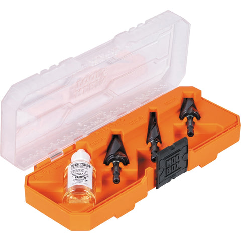 Klein Tools QRST3PC Quick Release Step Bit Set, 3 Pc - Ace Tool Group - Klein