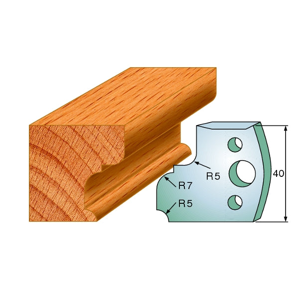 CMT 690.082 Pair of Profiled Knives for Shaper Cutters - Ace Tool Group - CMT