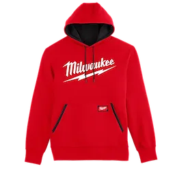 Milwaukee 352R-S Midweight Pullover Hoodie - Logo Red S - Ace Tool Group - Milwaukee