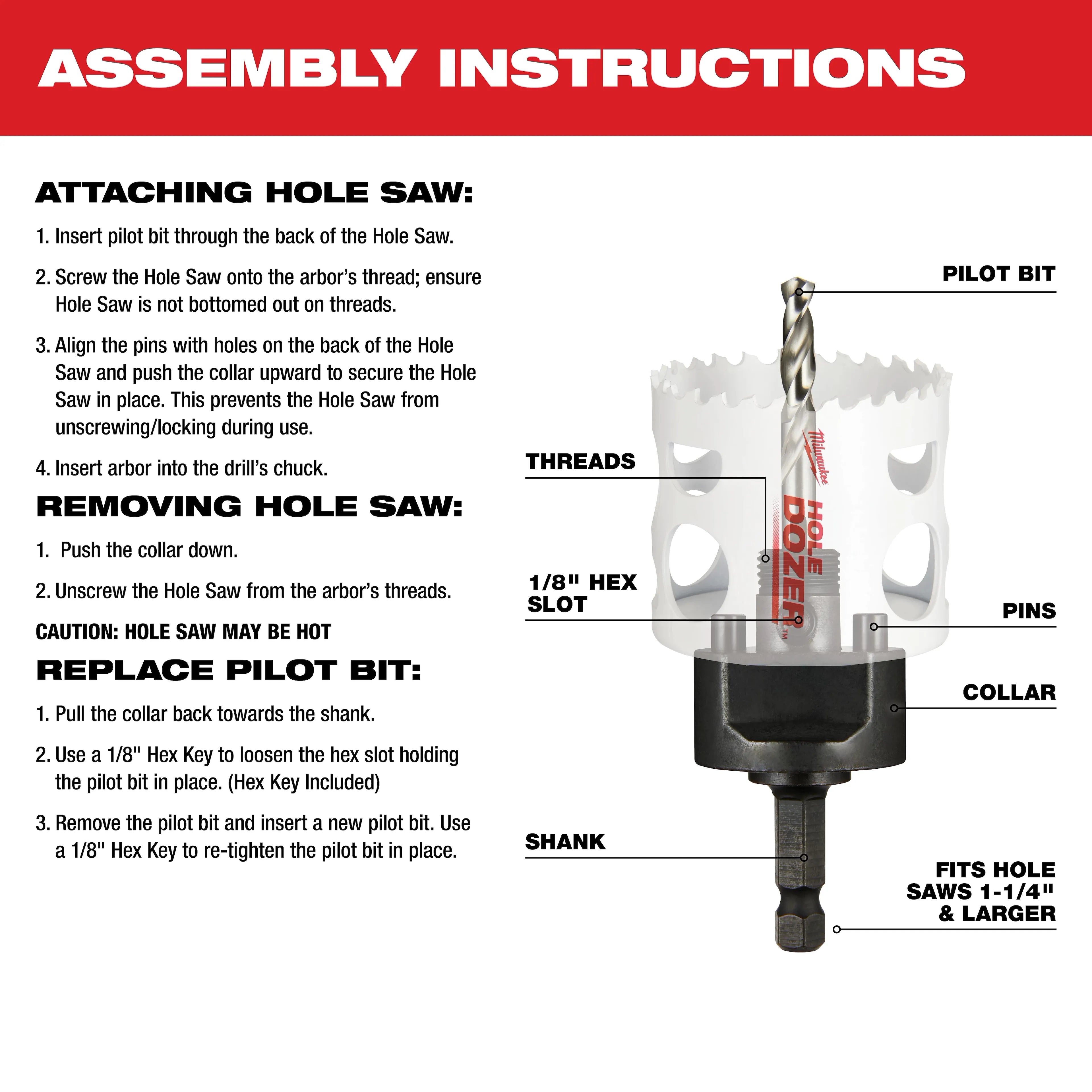 Milwaukee 49-22-4029 Bi-Metal Hole Saw Kit - 17PC - Ace Tool Group - Milwaukee