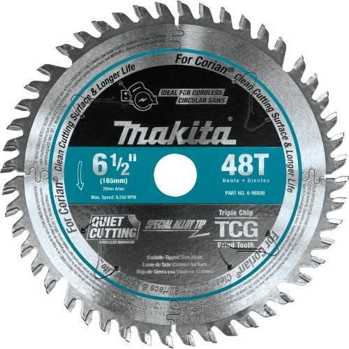 Makita A-98809 6-1/2 in. 48T Carbide Plunge Saw Blade - Ace Tool Group - Makita