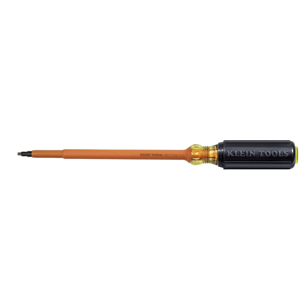 Klein Tools 662-7-INS Insulated #2 Square-Recess Screwdriver - 7'' (178 mm) Shank - Ace Tool Group - Klein