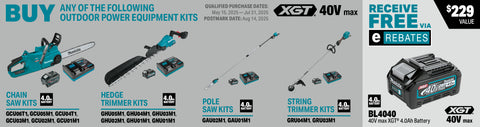 Makita GCU01M1 40V XGT 12in Chain Saw Kit - Ace Tool Group - Makita
