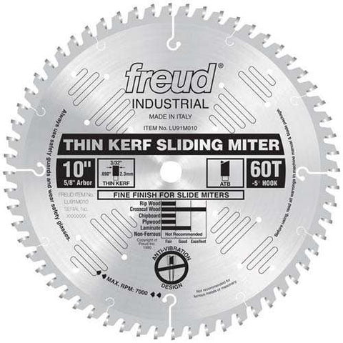 Freud Tools 10" Thin Kerf Sliding Compound Miter Saw Blade - Ace Tool Group - Freud