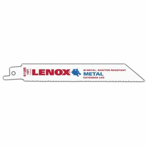 Lenox Reciprocal Saw Blades 6" Long X 3/4" Wide X 0.035" X 18" Tpi 50/Pk - Ace Tool Group - Lenox