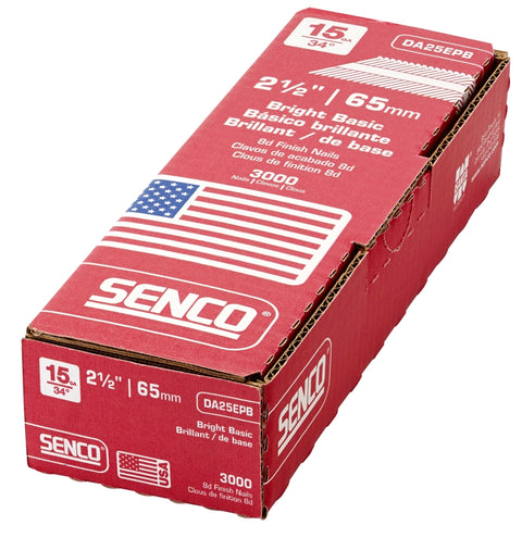 Senco DA15EABN 15 Gauge x 1-1/4 inch EG Finish Nails - Ace Tool Group - Senco