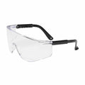 PIP 250-03-0080 Zenon Z28 Over-The-Glass Eyewear, Clear Polycarbonate Lens, Uncoated, Adjustable Length Black Temples, Molded Nose Bridge, Fits Over Most -12 Pack - Ace Tool Group - Protective Industrial Products