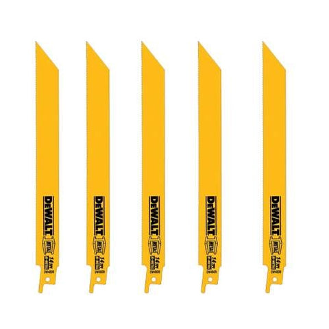 Dewalt Dw4821 8 18Tpi Bi-Metal Reciprocating Saw Blade (5 Pack) - Ace Tool Group - DeWalt