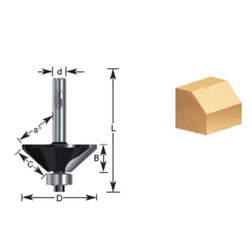 Timberline 280-32 Timberline Chamfer Bit 1/2 Shk - Ace Tool Group - Timberline