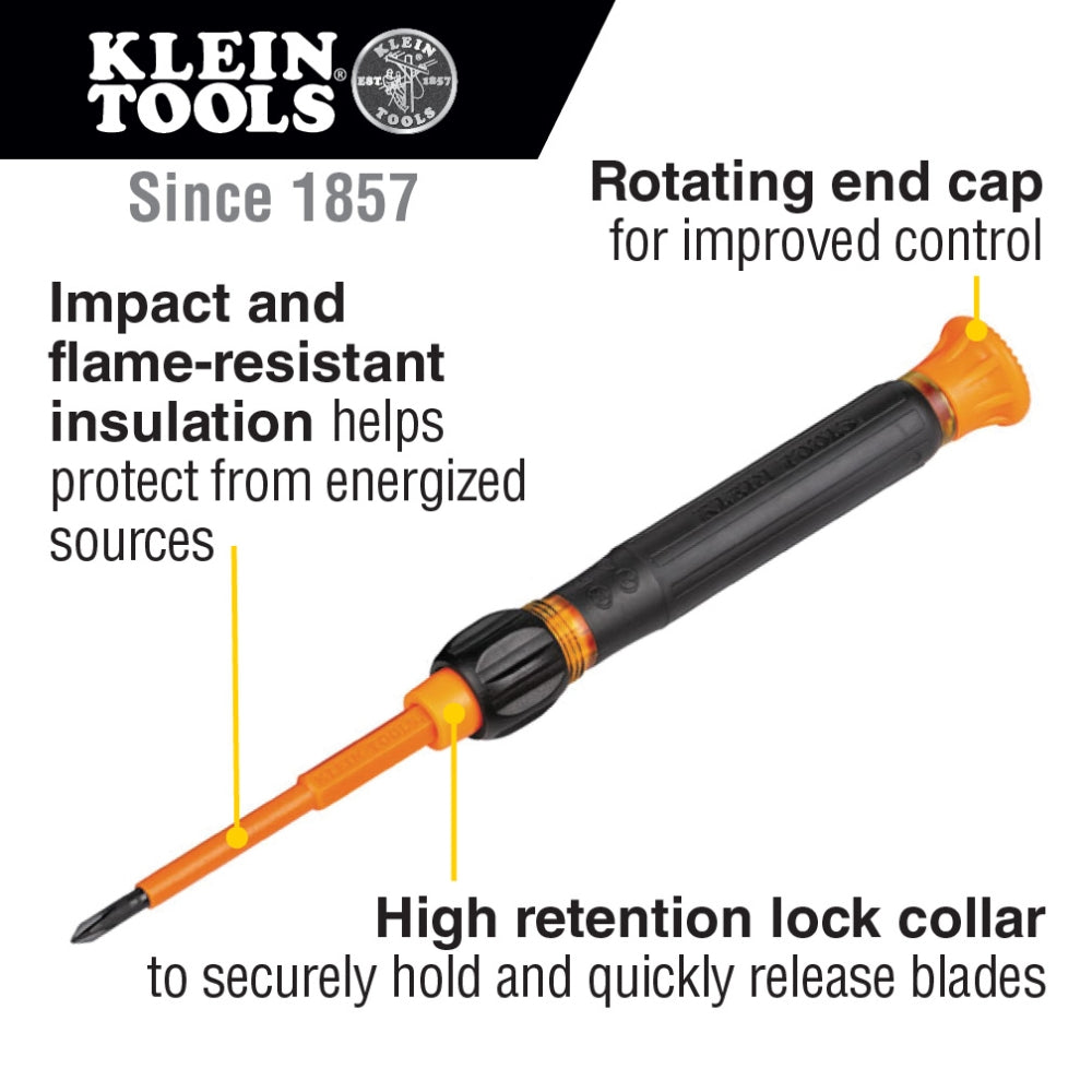Klein Tools 32584INSR 8-in-1 Insulated Screwdriver - Ace Tool Group - Klein