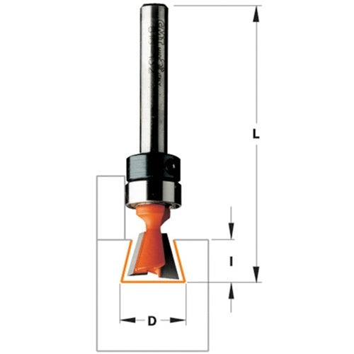 CMT 818.142.11B Dovetail Bit, 9/16-Inch Diameter, 1/4-Inch Shank - Ace Tool Group - CMT