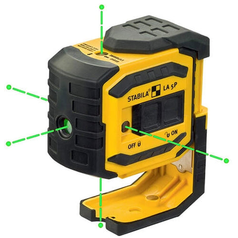 Stabila 03165 LA-5P Green 5 Point Laser Level Tool Set - Ace Tool Group - Stabila