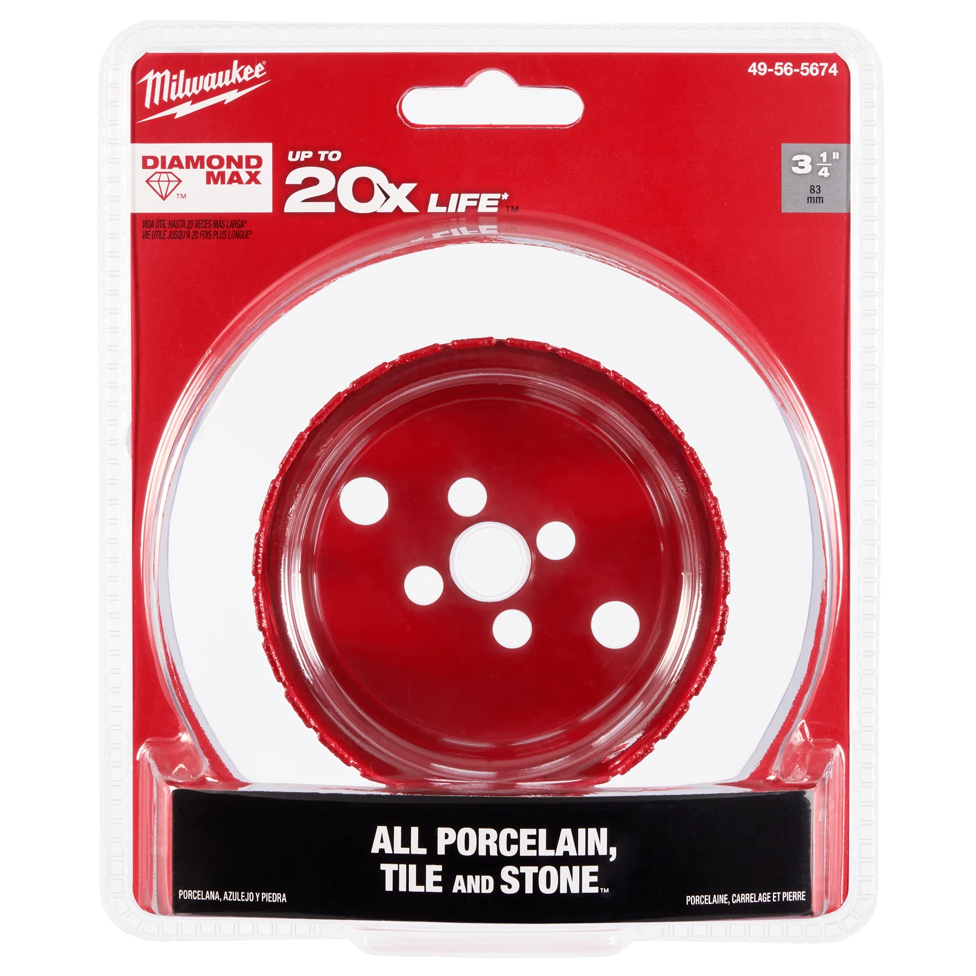 Milwaukee 49-56-5674  3-1/4" Diamond Max Hole Saw - Ace Tool Group - Milwaukee