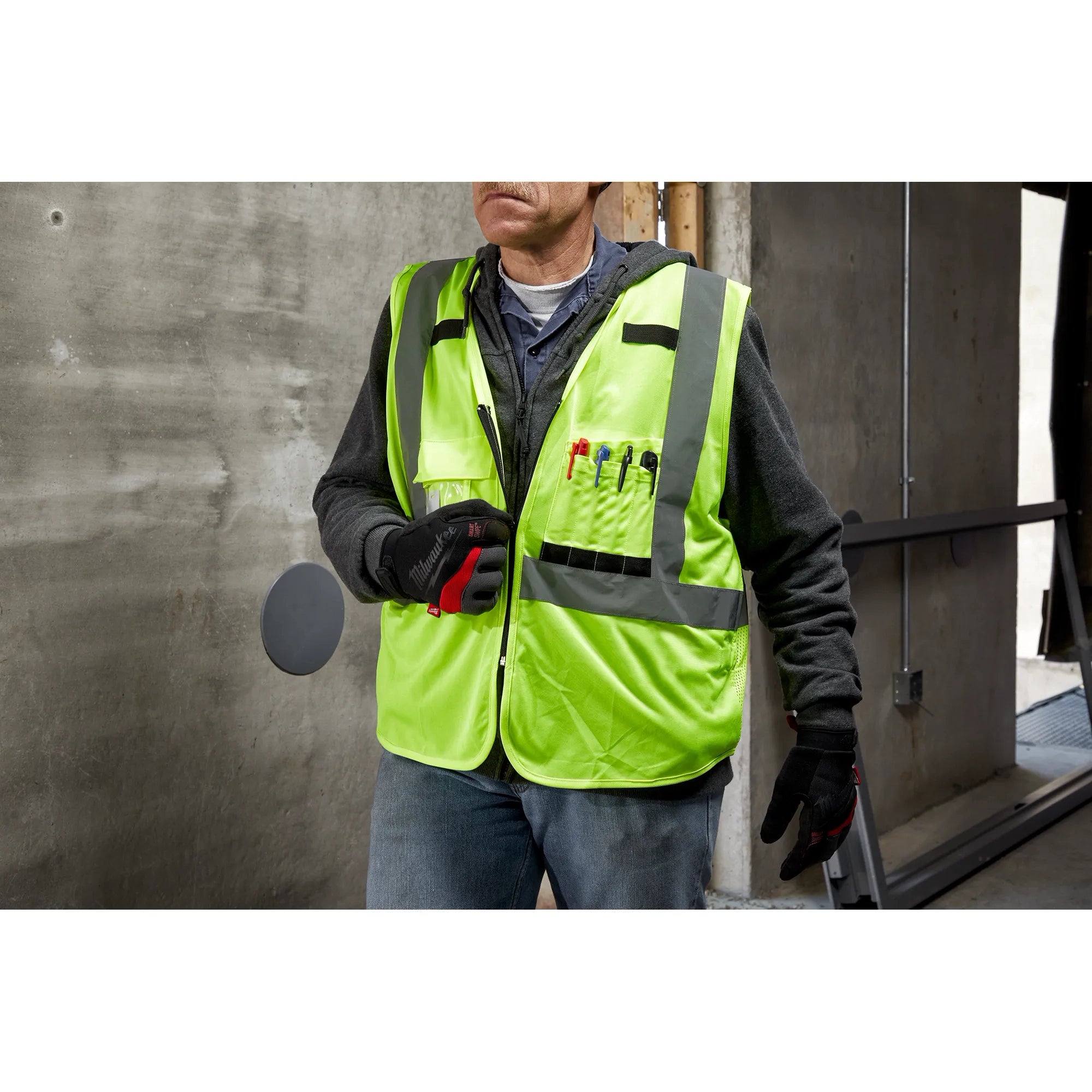 Milwaukee 48-73-5031 High Visibility Orange Safety Vest - S/M 12 Pack - Ace Tool Group - Milwaukee