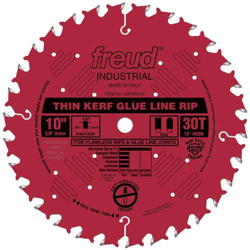 Freud Tools 10" Industrial Thin Kerf Glue Line Ripping Blade - Ace Tool Group - Freud