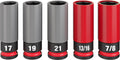 Milwaukee 49-66-7832 SHOCKWAVE Impact Duty 1/2 Drive SAE & Metric 9PC Lug Nut Wheel Socket Set - Ace Tool Group - Milwaukee