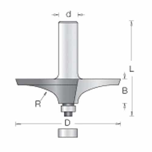 Amana Tool 49550 Table Edge 1-3/4 Radius Router Bit - Ace Tool Group - Amana Tool