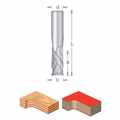 Amana Tool 46174 Solid Car.Compression 3/8" Diameter Router Bit - Ace Tool Group - Amana Tool