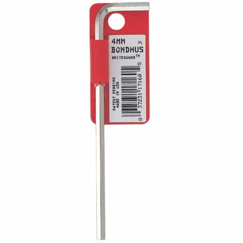 Bondhus 17160 Hex L-Wrench With Briteguard.  4.0 Mm - Ace Tool Group - Bondhus