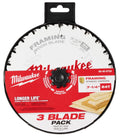 Milwaukee 48-40-0733 7-1/4" 24T Framing Circular Saw Blade 3PK - Ace Tool Group - Milwaukee