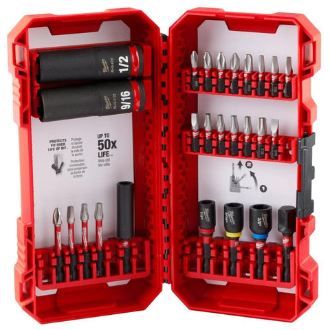 Milwaukee 48-32-4408 SHOCKWAVE Impact Duty Drive & Fasten Set - 26PC - Ace Tool Group - Milwaukee