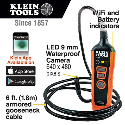 Klein ET20 WiFi Borescope Inspection Camera - Ace Tool Group - Klein