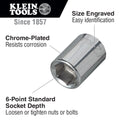 Klein 65604 5/16 in. Std 6-Pt. Socket, 1/4 in. Drive - Ace Tool Group - Klein