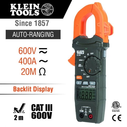Klein CL120VP Clamp Meter Electrical Test Kit - Ace Tool Group - Klein
